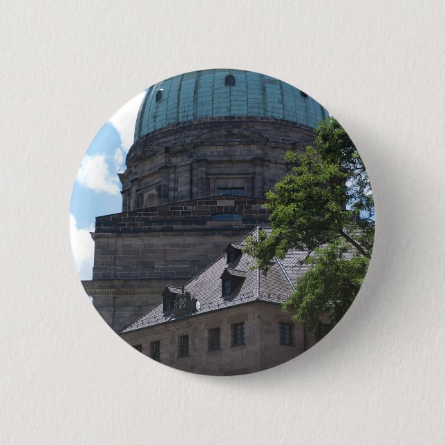 St. Elizabeth's Church in Nuremberg, Germany Pinback Button (Front)