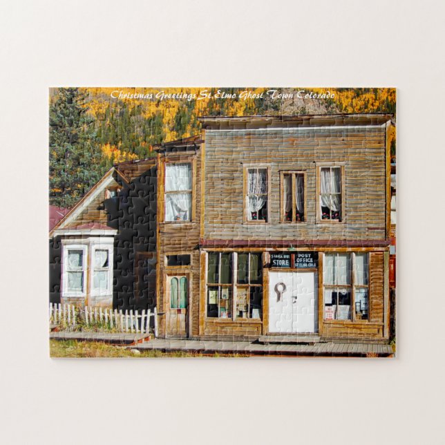 St. Elmo Colorado Ghost Town.Christmas Greetings Jigsaw Puzzle (Horizontal)