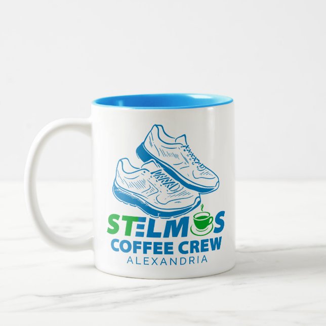 St. Elmo's Coffee Crew Two-Tone Coffee Mug (Left)