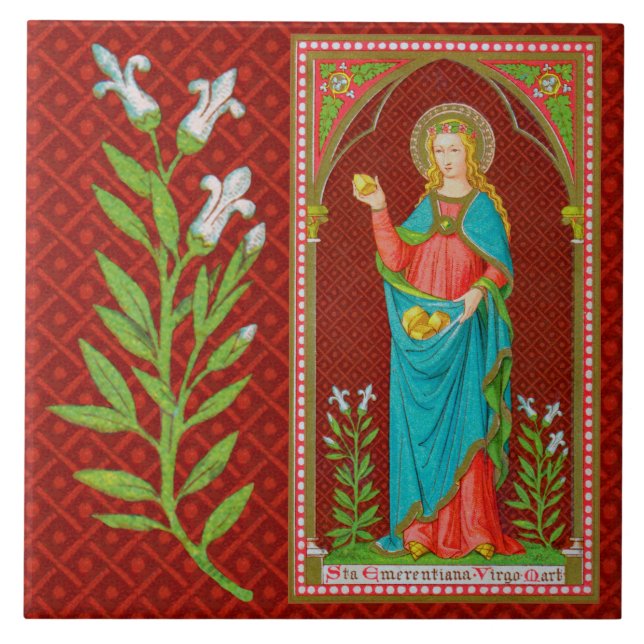 St. Emerentiana of Rome (SAU 36) Ceramic Tile (Front)