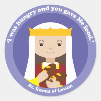St. Emma Of Lesum Classic Round Sticker by happysaints at Zazzle