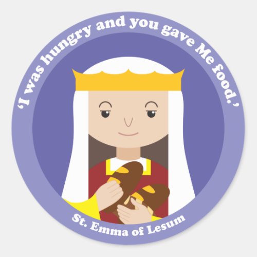 St Emma of Lesum Classic Round Sticker