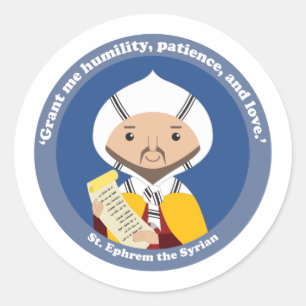 St. Ephrem of Syria Classic Round Sticker