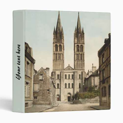 St Etienne Church Caen France 3 Ring Binder