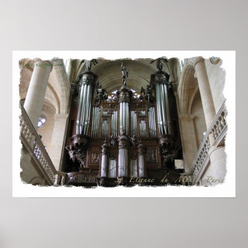 St Etienne du Mont organ poster
