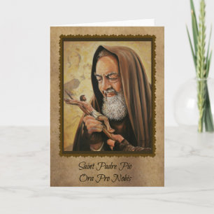 St. Father Pio Stigmatist Priest Card