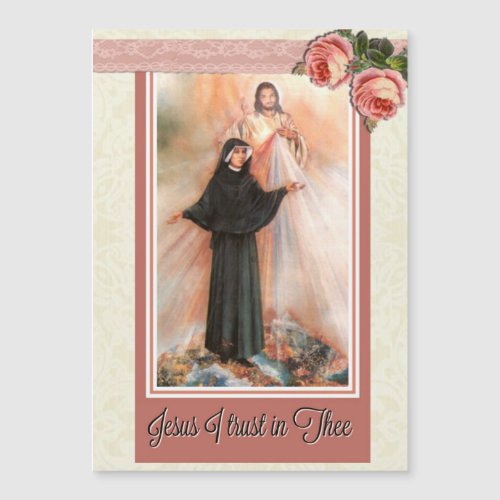 St Faustina 5x7 Thin Magnetic Card