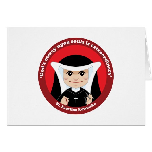 St. Faustina Kowalska Cards (Front Horizontal)