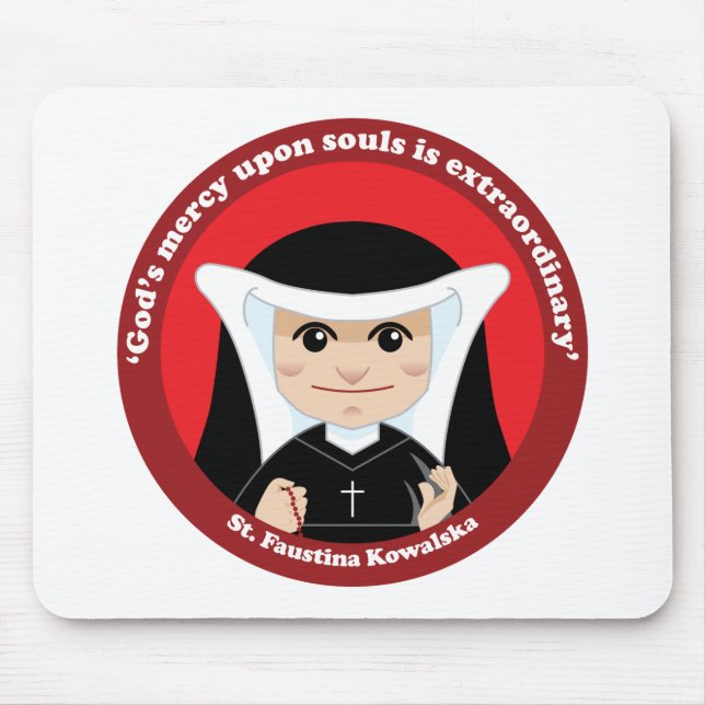St. Faustina Kowalska Mouse Pad (Front)