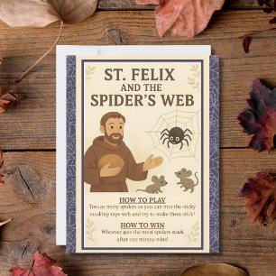 St. Felix Spider’s Web Catholic Saint Game Sign