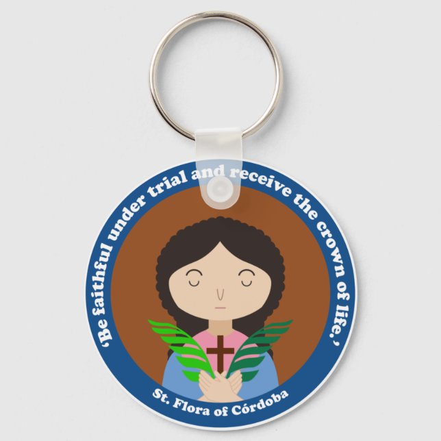 St. Flora of Córdoba Keychain (Front)