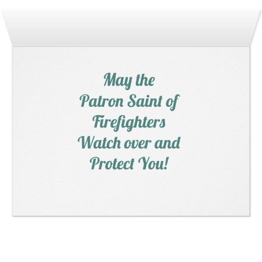 St. Florian of Lorch (BK 32) Blank Greeting Card (Inside Horizontal (Bottom))