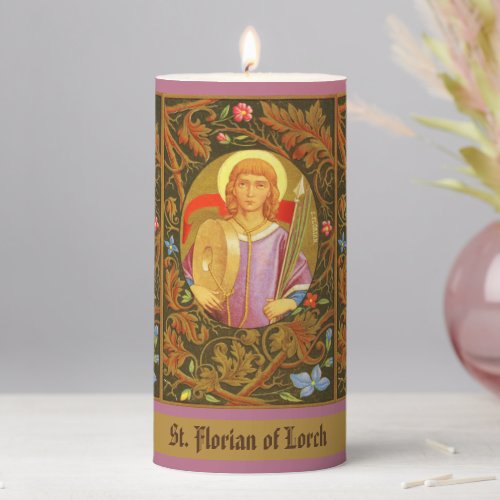 St Florian of Lorch PM 03 3x6  Pillar Candle