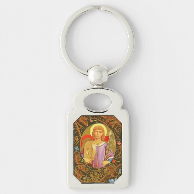 St. Florian of Lorch (PM 03) Rectangular Metal Keychain (Front)