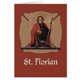 St. Florian Protect Us, Catholic Saint Cards