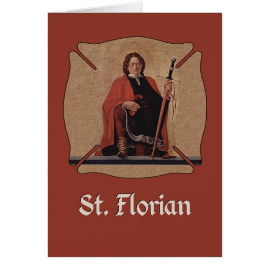 St. Florian Protect Us, Catholic Saint Cards (Front)
