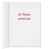 St. Florian Protect Us, Catholic Saint Cards (Inside (Right))
