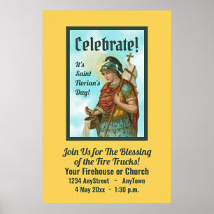 St. Florian with Bucket (Clear Skies; M 019) Poster