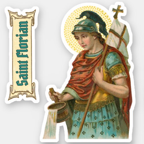 St Florian with Bucket M 019 Sticker