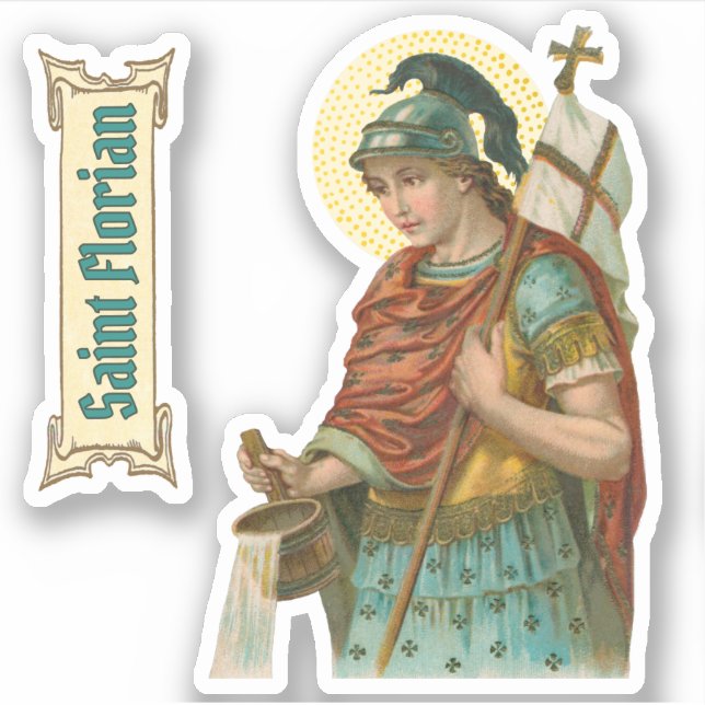 St. Florian with Bucket (M 019) Sticker (Front)