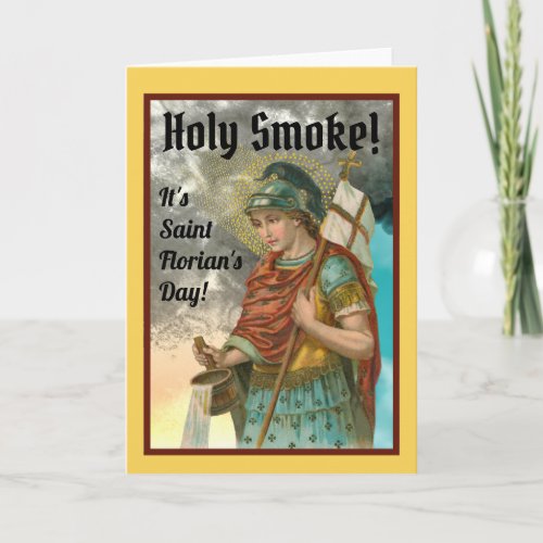 St Florian with Bucket Smoke M 019 Card