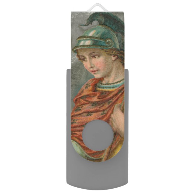 St. Florian with Bucket (Smoke; M 019) Flash Drive (Front Vertical)