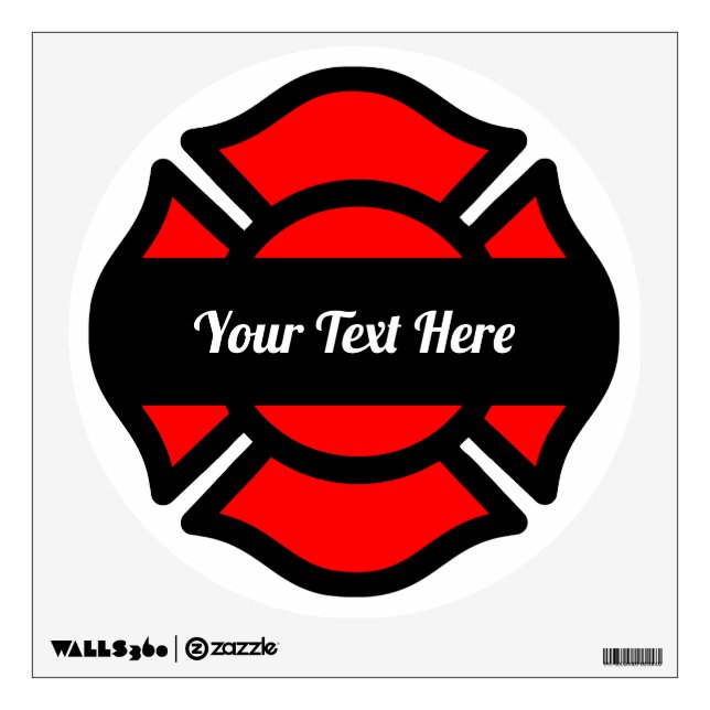 St. Florian's Cross 12"x12" (Style 3, Circular) Wall Decal (Front)