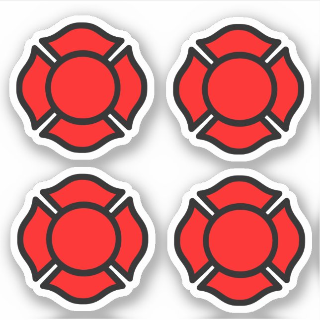 St. Florian's Cross 4-UP Sticker (Front)