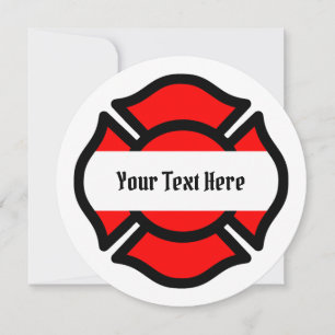 St. Florian's Cross Circular Blank Greeting Card