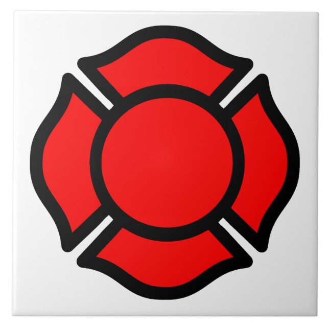 St. Florian's Cross (Style 1) Ceramic Tile (Front)