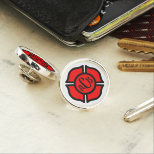 St. Florian's Cross with Monogram Lapel Pin
