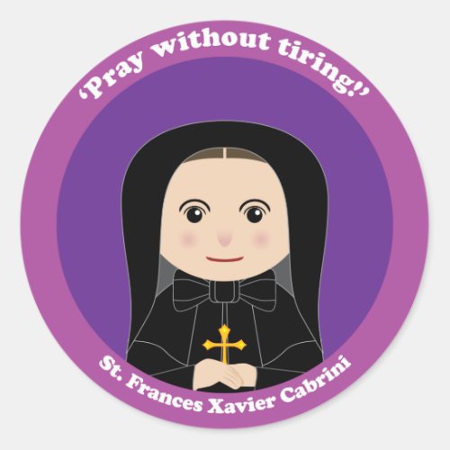 St Frances Xavier Cabrini Classic Round Sticker