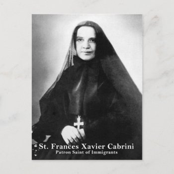 St. Frances Xavier Cabrini Postcard by jah1usa at Zazzle