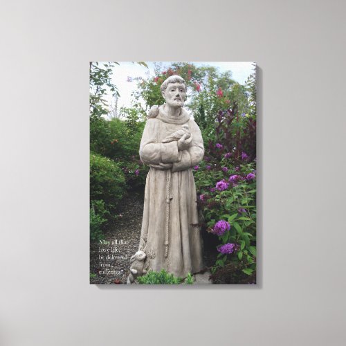 St Francis animal rights inspirational canvas art