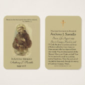 St. Francis Crucifix Funeral Memorial Holy Card (Front & Back)