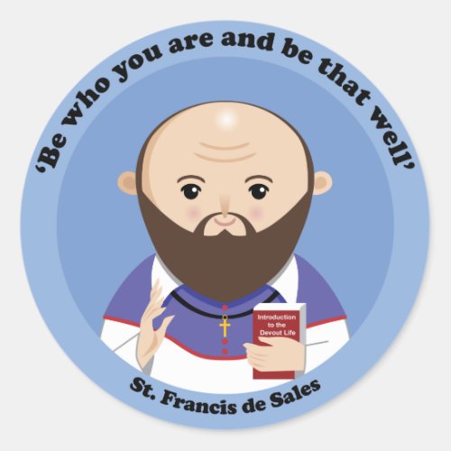 St Francis de Sales Classic Round Sticker