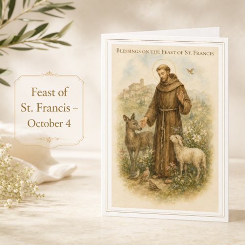 St. Francis Feast Day Blessings Religious Card