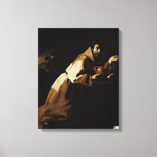 St. Francis in Meditation, 1639 Canvas Print