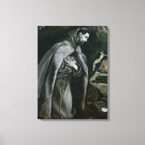 St Francis of Assisi 1580_95 Canvas Print