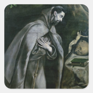 St. Francis of Assisi, 1580-95 Square Sticker