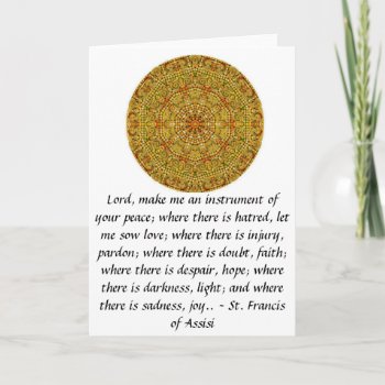 St. Francis Of Assisi About Faith Card by spiritcircle at Zazzle