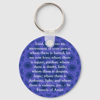 St. Francis Of Assisi About Faith Keychain by spiritcircle at Zazzle