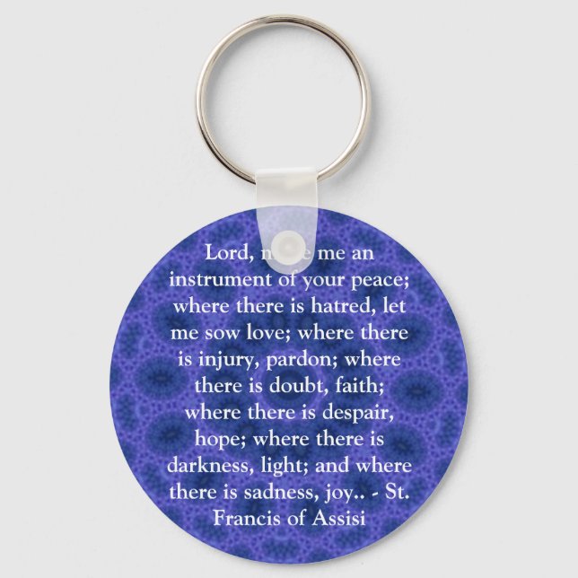 St. Francis of Assisi about FAITH Keychain (Front)