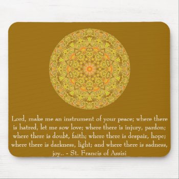 St. Francis Of Assisi About Faith Mouse Pad by spiritcircle at Zazzle