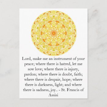 St. Francis Of Assisi About Faith Postcard by spiritcircle at Zazzle