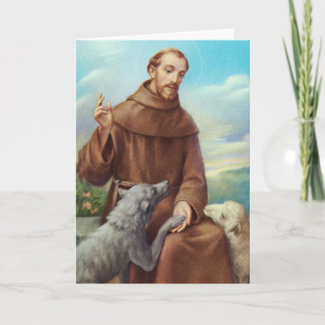 St. Francis of Assisi Animal Lover Card (Front)