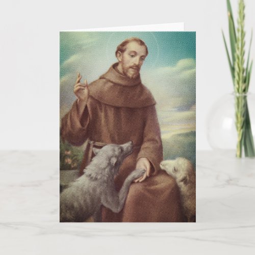 St Francis of Assisi Animal Lover Card