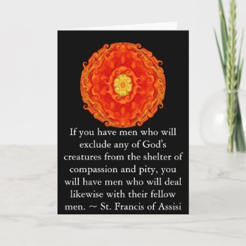 St. Francis Of Assisi Animal Rights Quote Card by spiritcircle at Zazzle