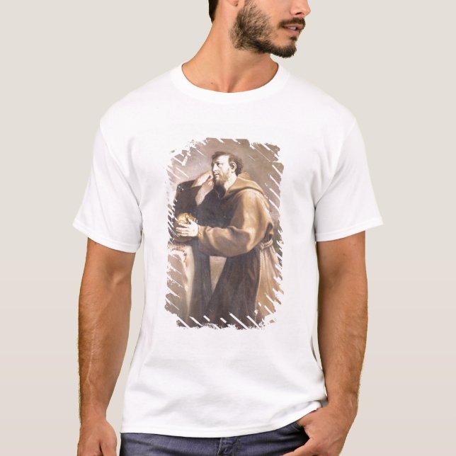 St. Francis of Assisi at Prayer T-Shirt (Front)