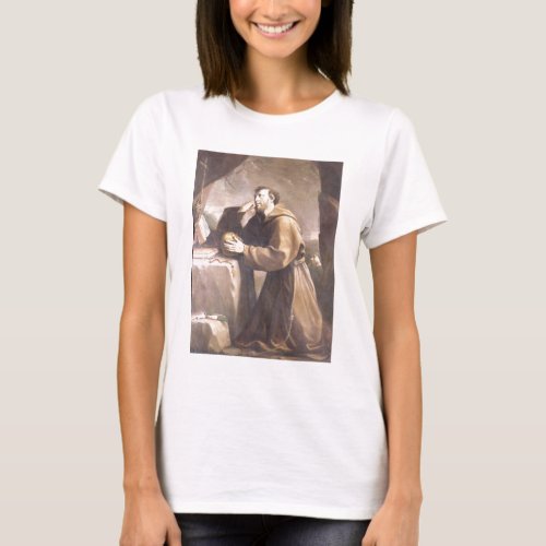 St Francis of Assisi at Prayer T_Shirt